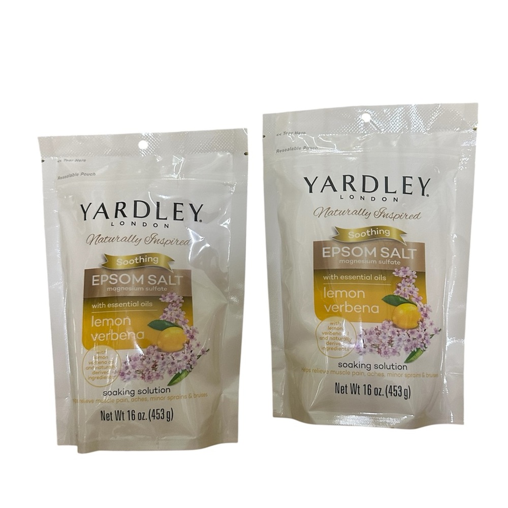 Yardley London Soothing Epsom Salt Lemon Verbena Magnesium Sulfate Soak 2pk 16oz